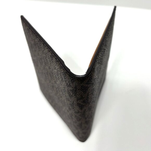 Michael Kors Women’s Fold Wallet Designer Document Carrier Brown Leather Mini - Picture 8 of 10